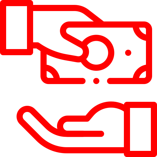 give-money Cash transfer hand-to-hand illustration